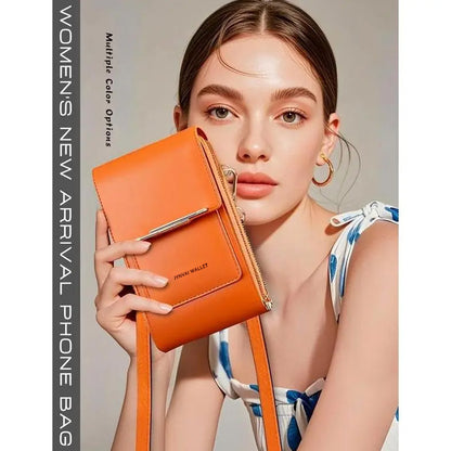 2026 Trendy Minimalist Elegant Women's Touchscreen Crossbody Phone Wallet