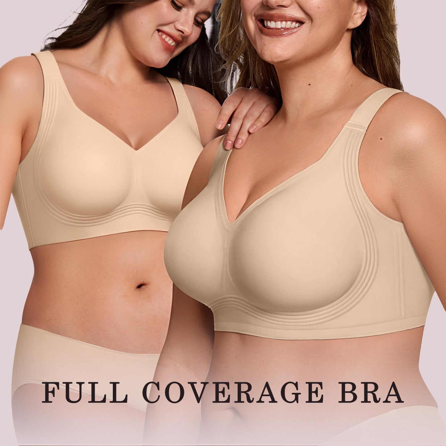 Womens Jelly Bras Full Coverage Wireless Supportive Bra