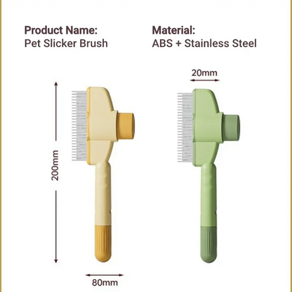 2-Pack Flea Comb for Cats & Dogs, Self-Cleaning Stainless Steel