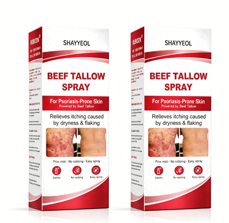 Beef Tallow Spray — Soothe & Repair Psoriasis Skin Fast | No-Rub ✨