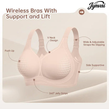 Womens Jelly Bras Full Coverage Wireless Supportive Bra
