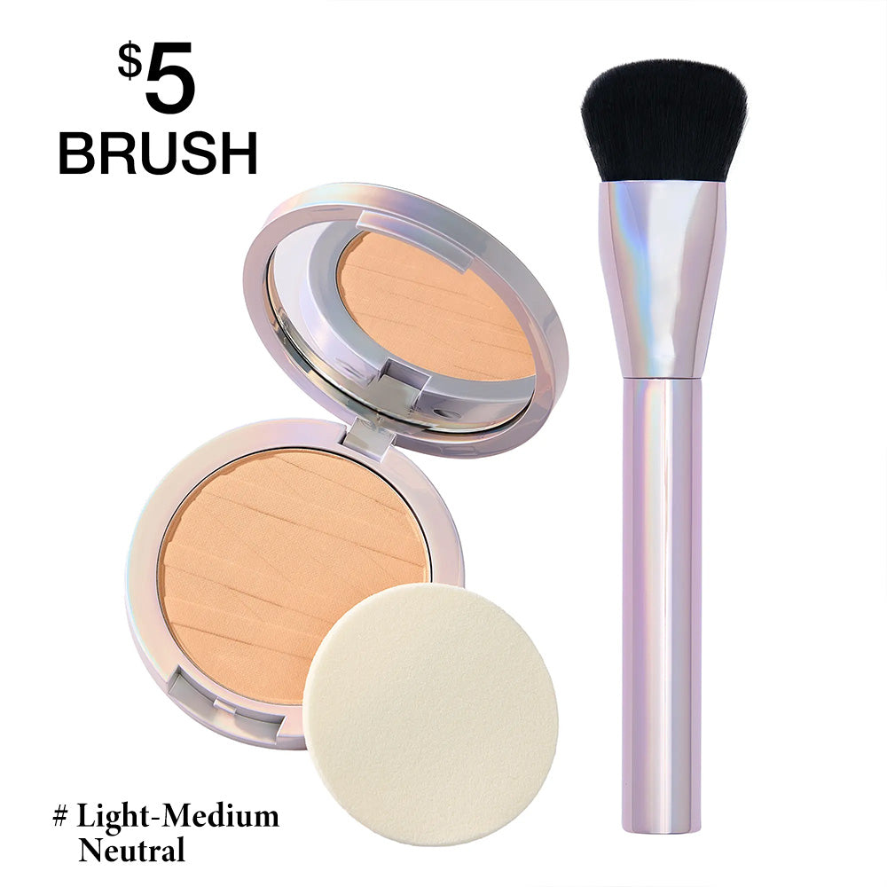 Powder foundation & brush duo - medium coverage