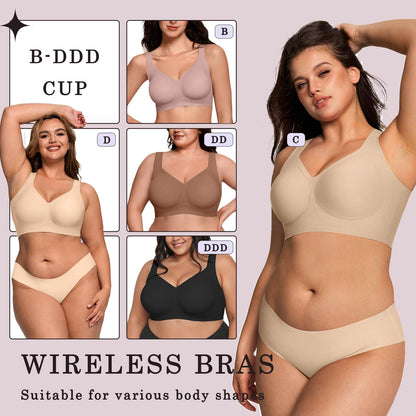 Womens Jelly Bras Full Coverage Wireless Supportive Bra