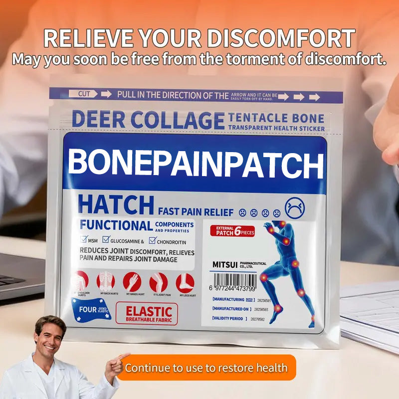 BonePainPatch Thermal Patches 6 Patches Bag for Bone Pain Relief & Muscle Recovery Balm Therapeutic Healing Therapy Healthcare Wellness Treatment