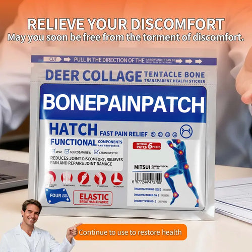 BonePainPatch Thermal Patches 6 Patches Bag for Bone Pain Relief & Muscle Recovery Balm Therapeutic Healing Therapy Healthcare Wellness Treatment