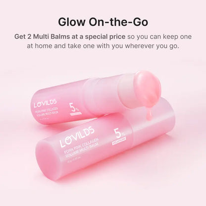 PDRN Pink Collagen Volume Multi Balm | All In One Volufiline, PDRN, NAD Stick for Youthful-Looking