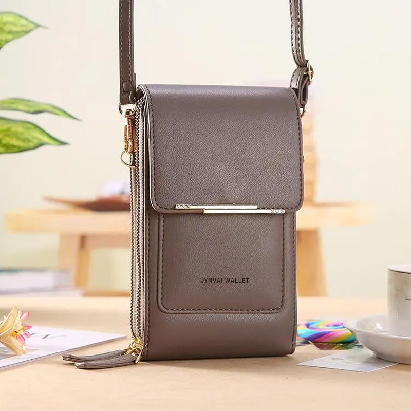 2026 Trendy Minimalist Elegant Women's Touchscreen Crossbody Phone Wallet