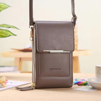 2026 Trendy Minimalist Elegant Women's Touchscreen Crossbody Phone Wallet
