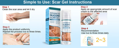 Advanced Scar Gel, Silicone Scar Gel, Treats Old and New Scars, Reduces the Appearance of Scars from, Body, Face, Stretch Marks, Surgical Scar, Keloids, Acne